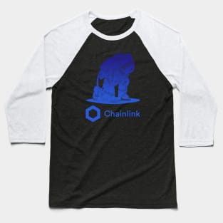 Chainlink coin Crypto coin Cryptocurrency Baseball T-Shirt